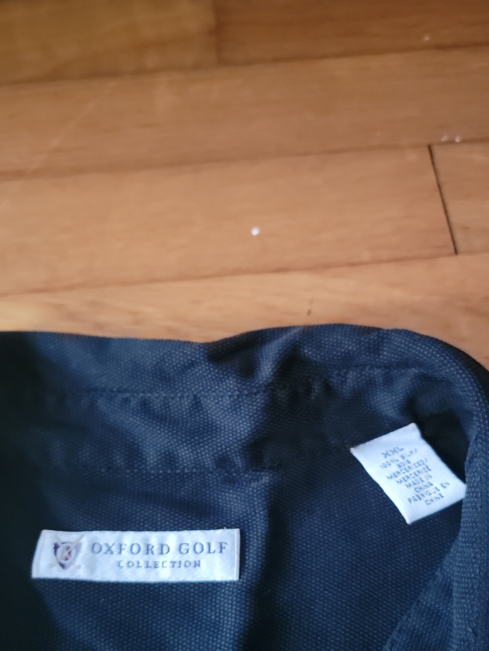 Oxford Golf Collection Men’s Black Polo Shirt